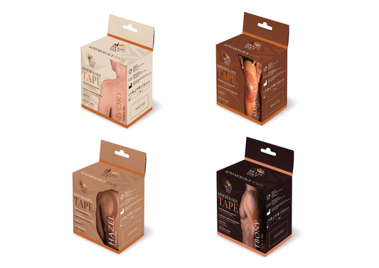 MultiTint Sporttape Set – 4 kleuren kinesiology tape